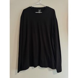 True Classic Long Sleeve Crew Neck Mens XL Black Cotton Blend Tee